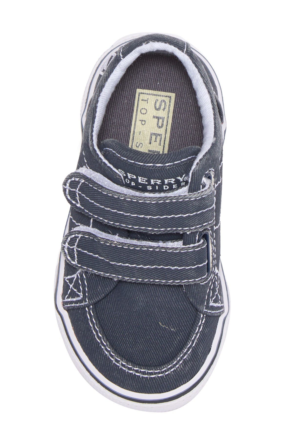 sperry halyard hook & loop boat shoe