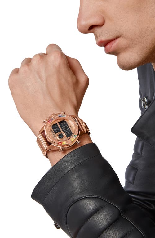 Philipp Plein Sport The Goat Digital Watch, 44mm In Ip Rose Gold