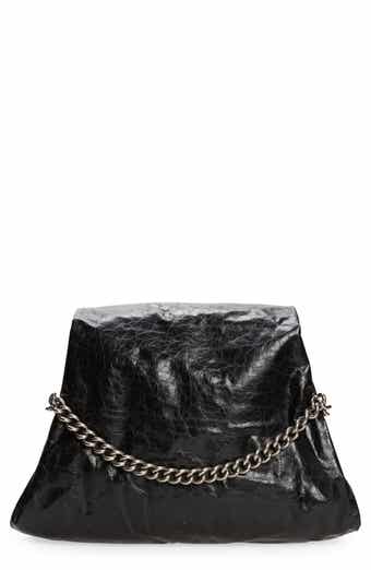CC Kisslock Frame Top Handle Clutch with Chain Quilted Lambskin Mini