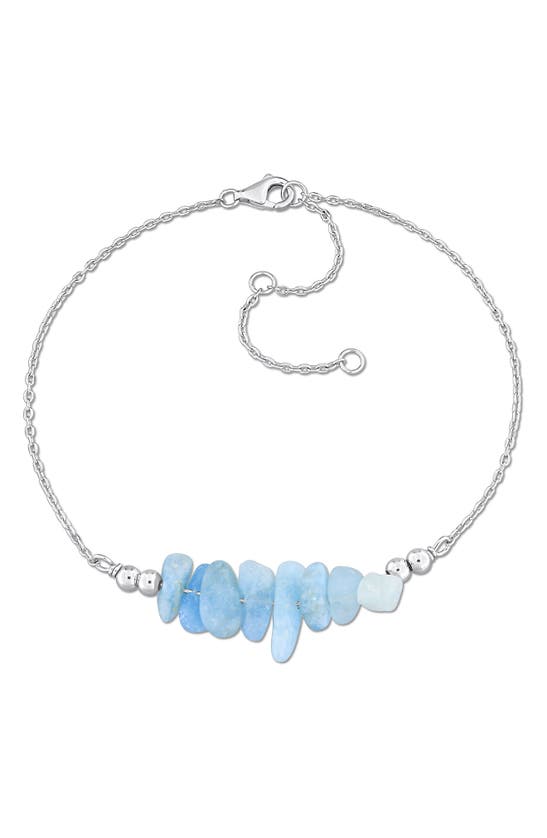 Shop Delmar Beaded Bracelet In Aquamarine