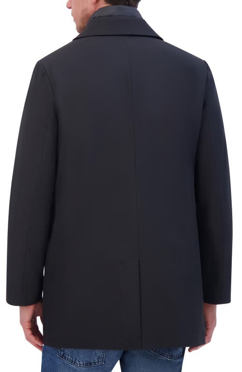 Kenneth Cole New York Water Resistant Jacket With Quilted Bib In Black