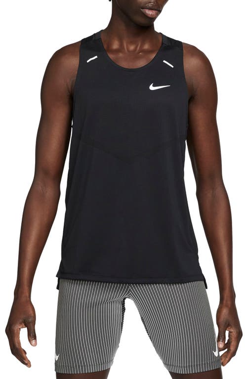 Shop Nike Dri-fit 365 Running Tank In Black/reflective Silv