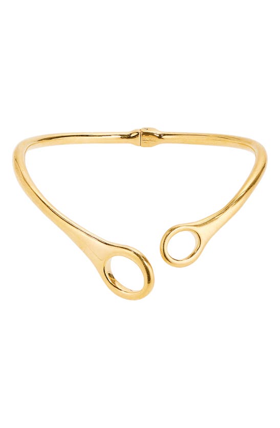 Shop Tom Ford Muse Torque Choker Necklace In Vintage Gold