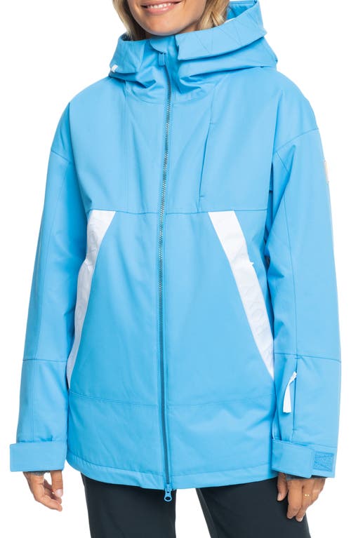 x Chloe Kim Waterproof Snow Jacket in Azure Blue