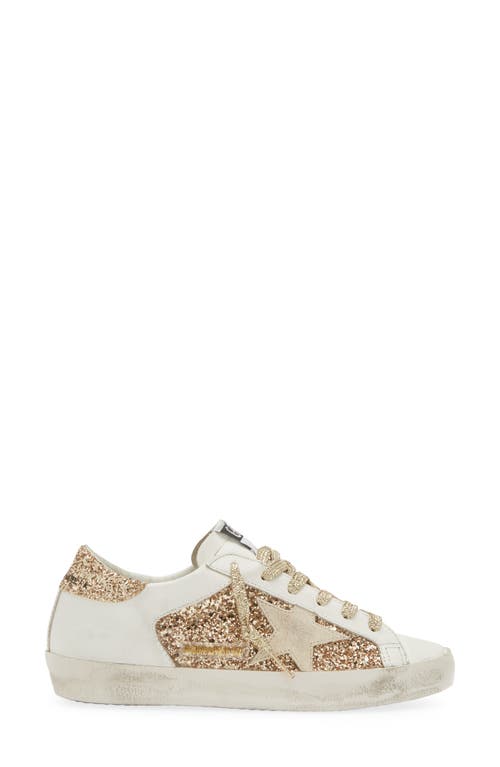 Shop Golden Goose Super-star Low Top Sneaker In Gold/white