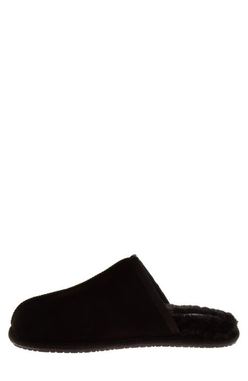 Avalanche Faux Fur Lined Slipper In Black