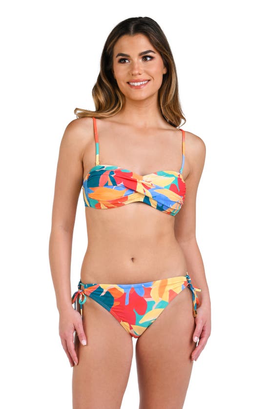 La Blanca Fantasy Resort Twist Bandeau Bikini Top In Multi