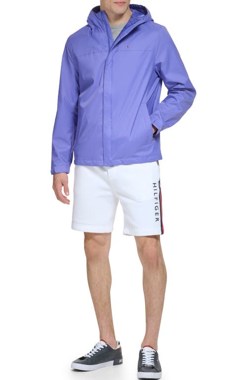 Tommy Hilfiger Hooded Rain Slicker Jacket In Very Peri