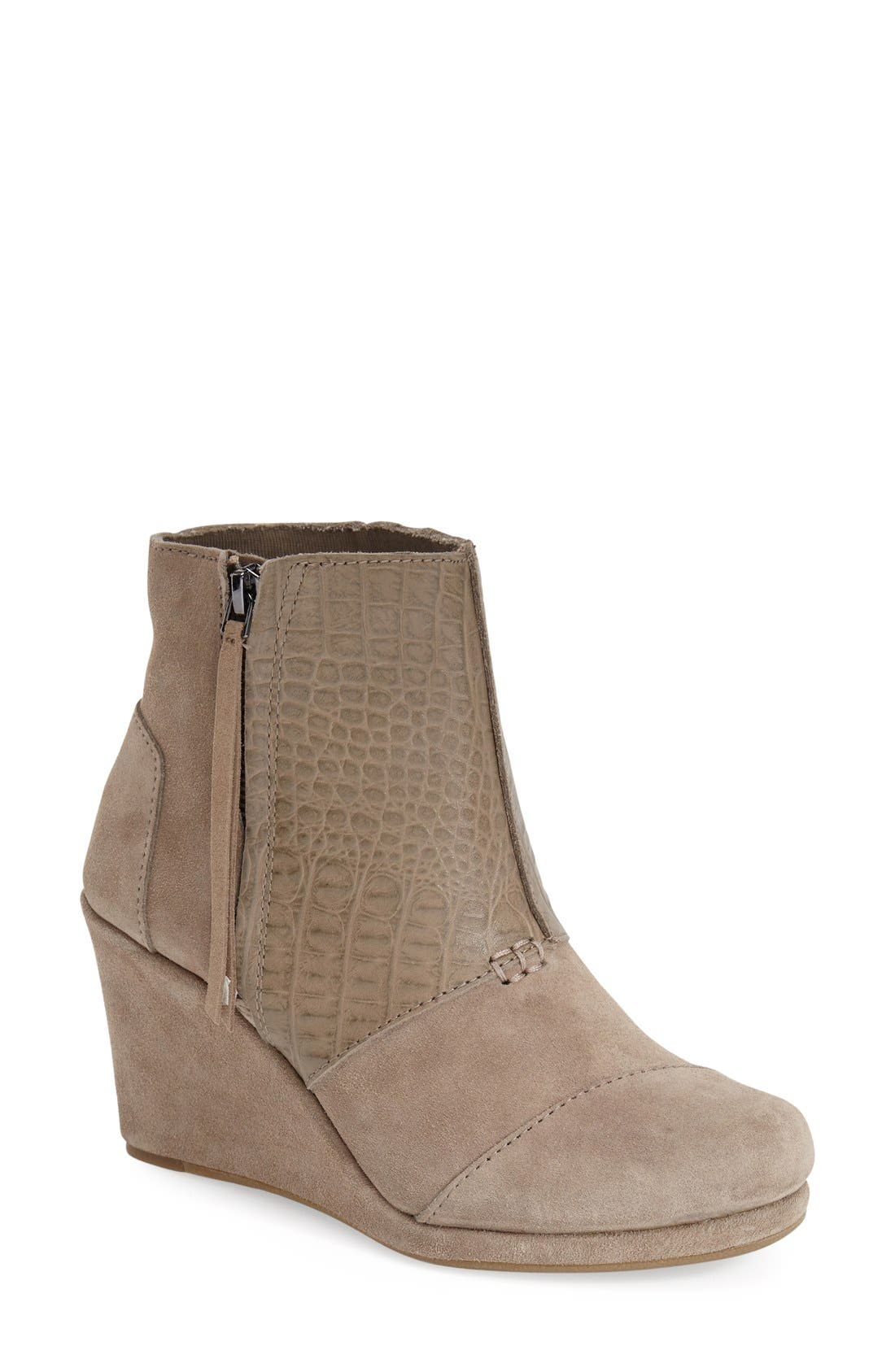 toms melrose wedge bootie