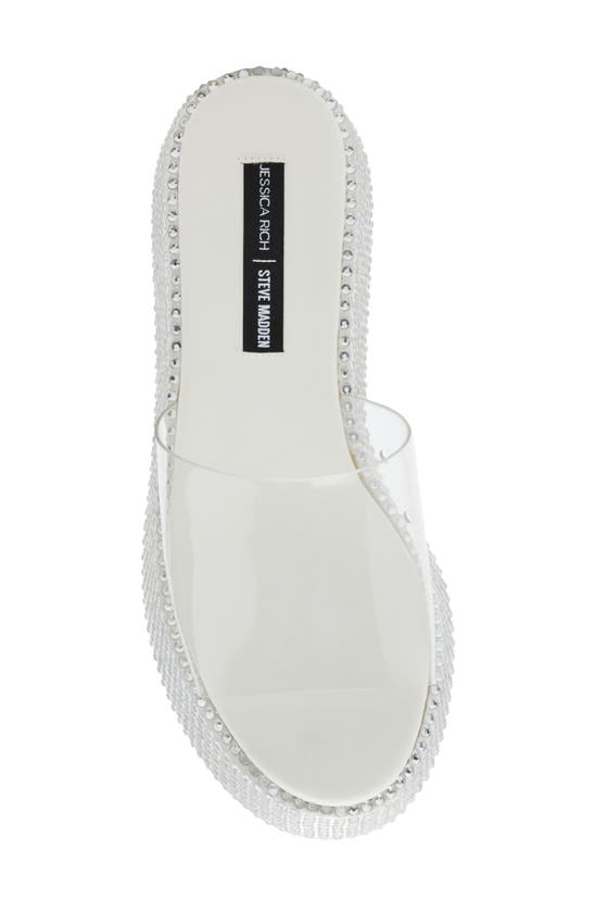 Shop Jessica Rich By Steve Madden Stardust Platform Slide Sandal In White