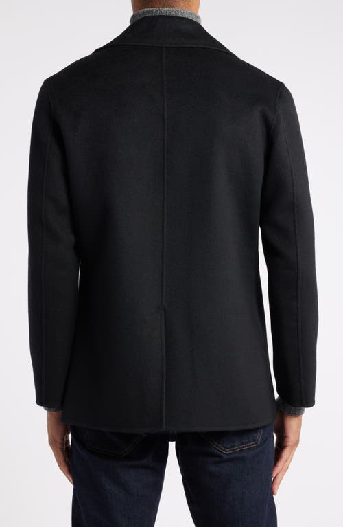 NORDSTROM NORDSTROM DOUBLE BREASTED WOOL BLEND PEACOAT