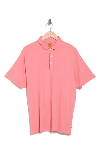 Shop Soft Cloth Daydreamer Garment Dyed Polo In Coral