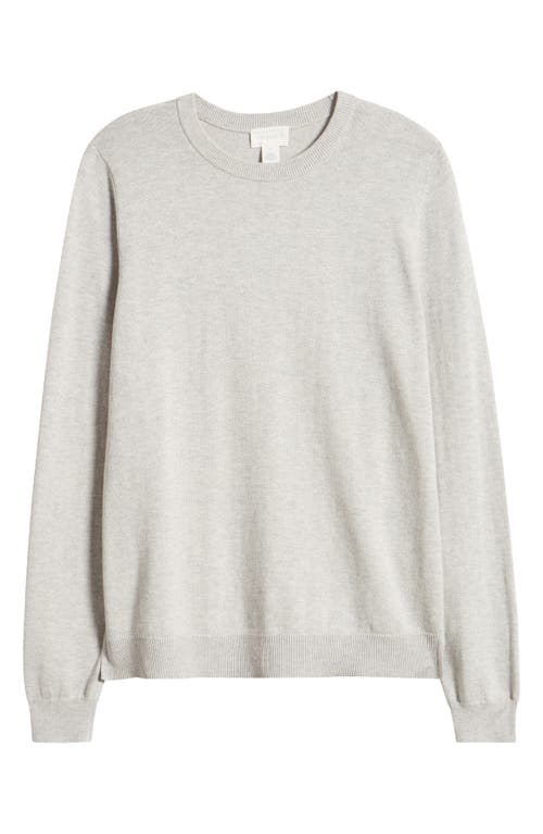 Shop Caslonr Caslon(r) Cotton & Cashmere Crewneck Sweater In Grey Light Heather