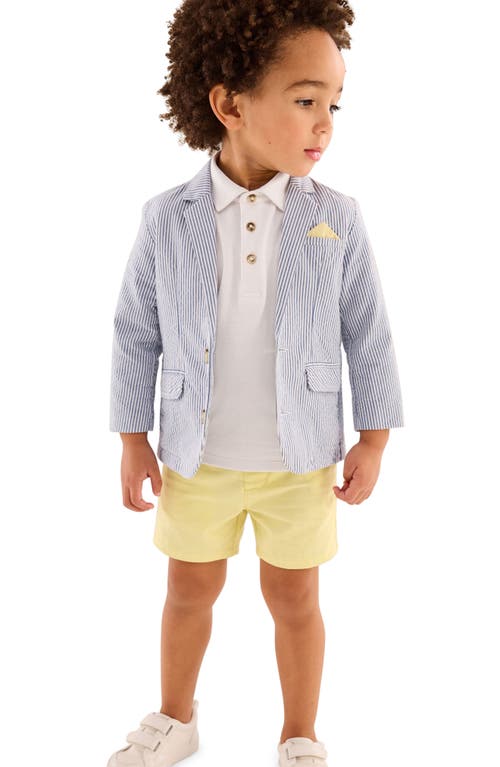 Shop Next Kids' Polo Shirt, Blazer & Shorts Suit Set In Blue