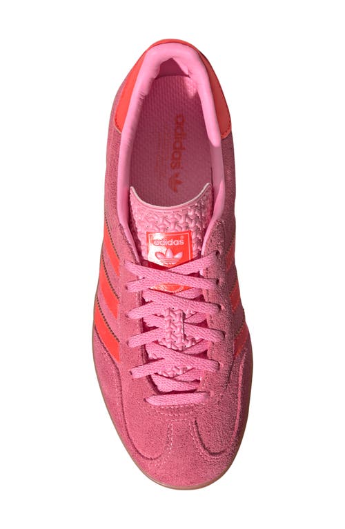 Shop Adidas Originals Adidas Gazelle Indoor Sneaker In Beam Pink/solar Red/gum 3