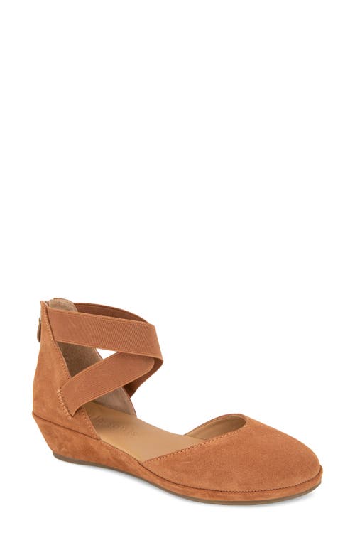 Gentle Souls BY KENNETH COLE Signature Noa Elastic Strap d'Orsay Sandal Mid Brown Suede at Nordstrom,