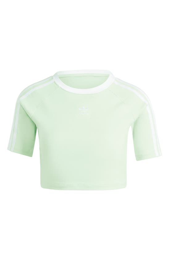 Shop Adidas Originals Adidas 3-stripes Baby Tee In Semi Green Spark