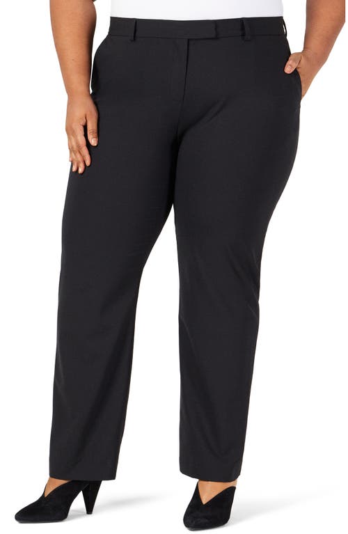 Classic Stretch Wool Trousers in Black