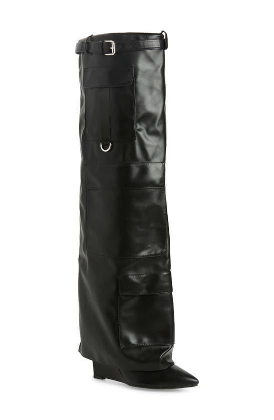 Azalea Wang Alexia Cargo Boot In Black