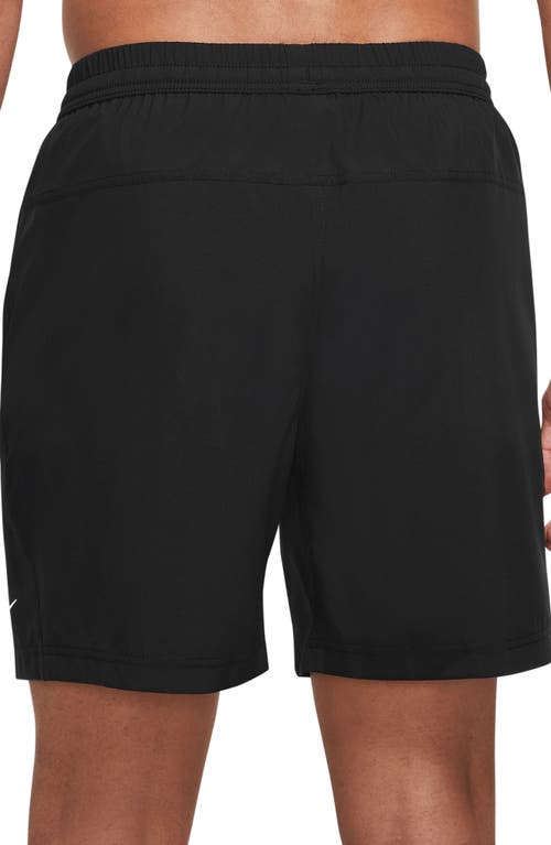Shop Nike Dri-fit Form Athletic Shorts In Black/white