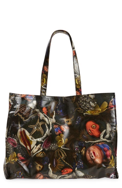 Acne Studios x Per Sundberg Print Tote in Black Multicolor at Nordstrom