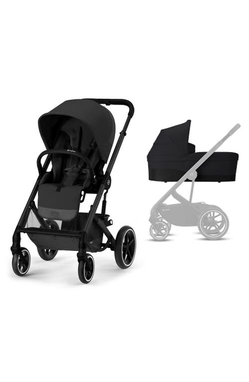 CYBEX Balios S Lux Stroller + S Lux Cot Travel System in Moon Black