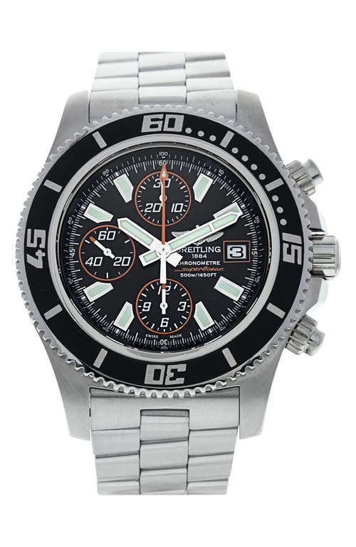 Watchfinder & Co. Breitling  Superocean Ii Leather Strap Chronograph, 42mm In Black/silver