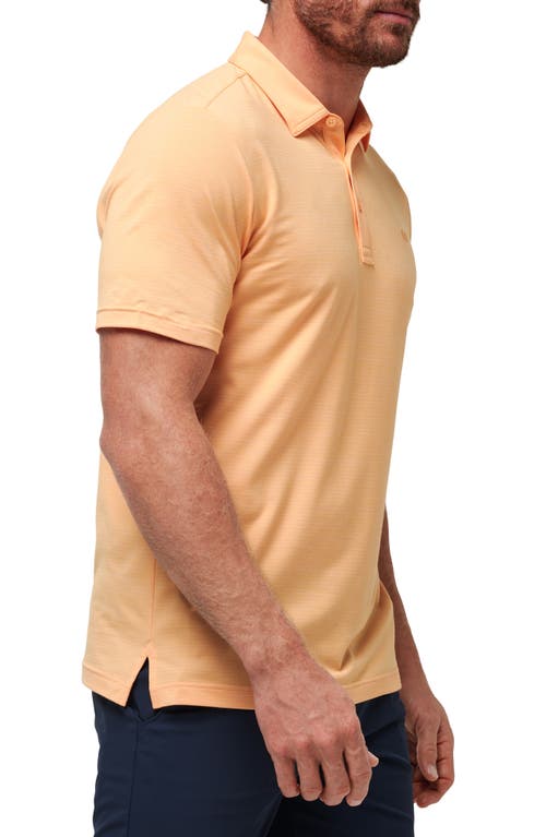 Travismathew The Heater Solid Short Sleeve Performance Polo In Apricot