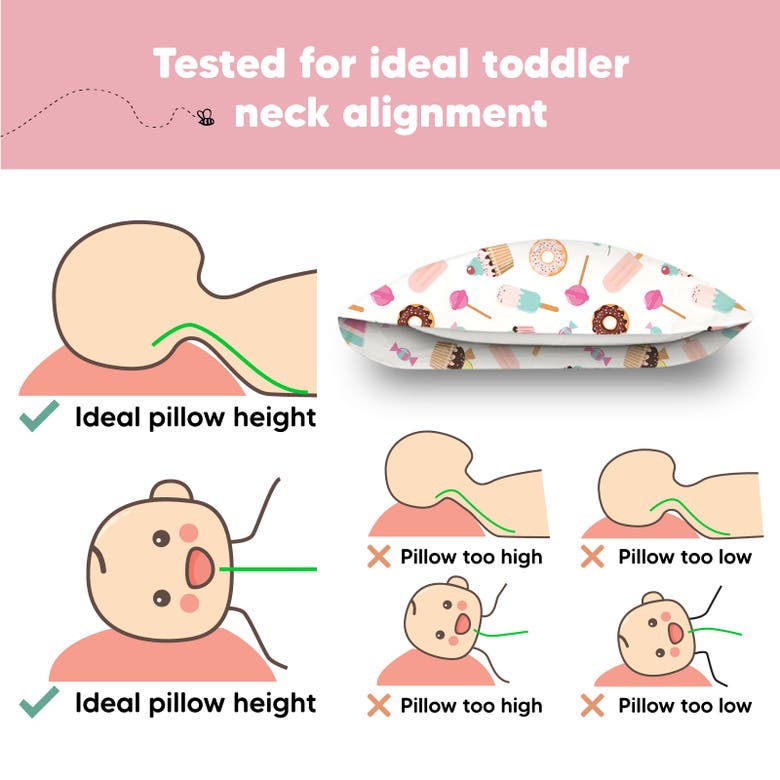 Shop Keababies Toddler Pillow With Pillowcase In Sweet Tooth