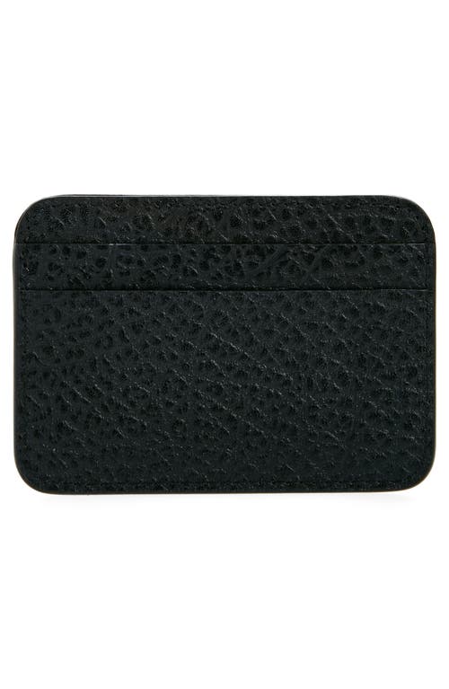 Acne Studios Grained Leather Card Holder In Black