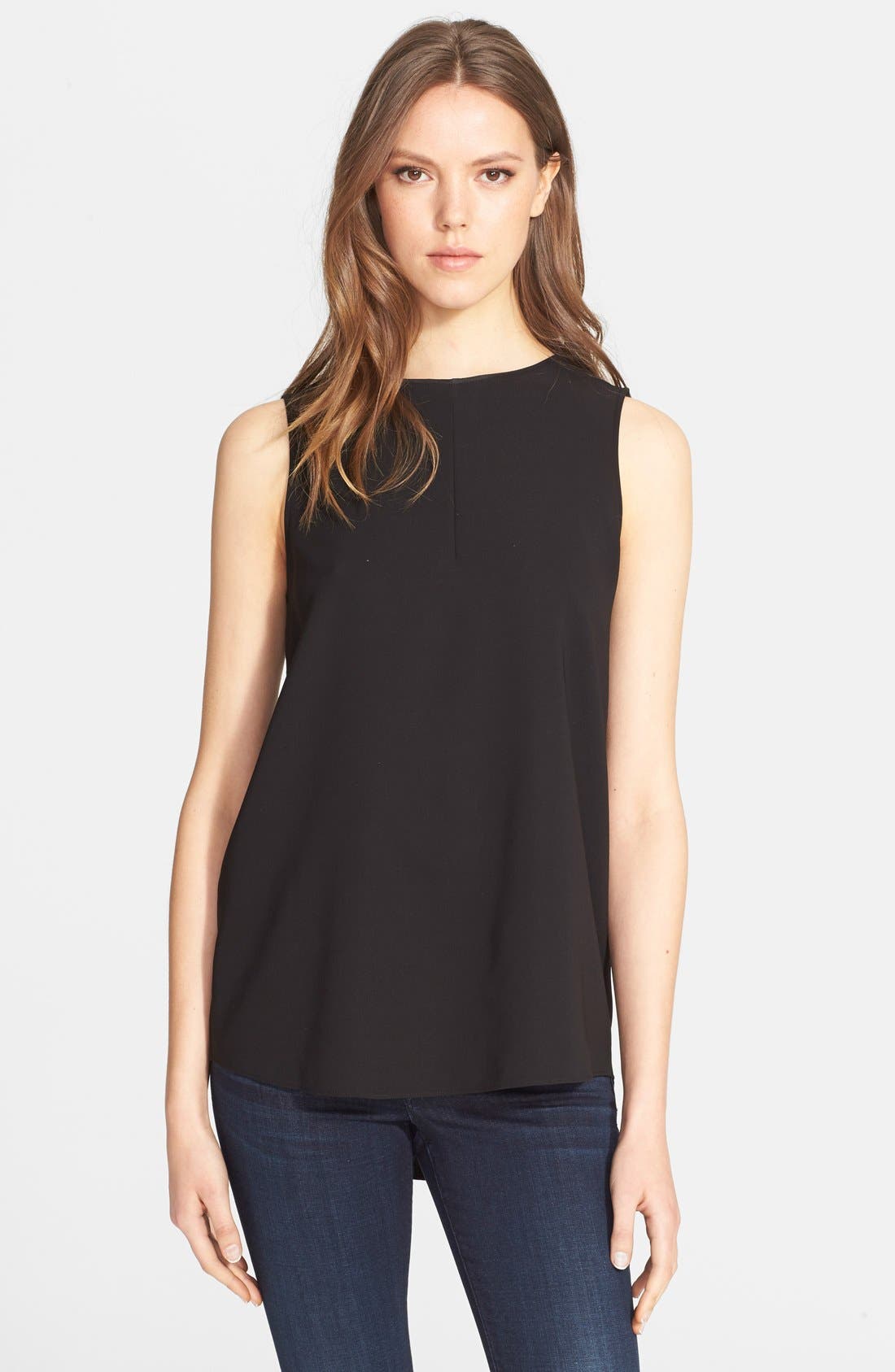 AYR 'The Long and Lean' Stretch Silk Sleeveless Top Nordstrom