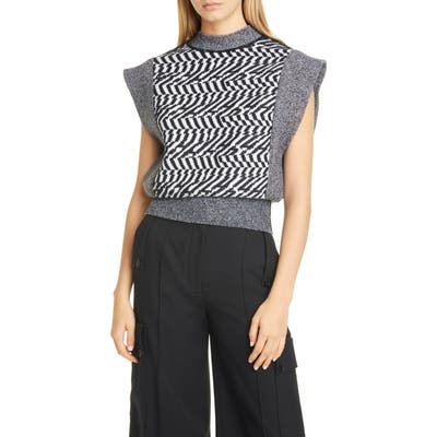 Stella Mccartney Wool Cap Sleeve Sweater, 8 IT - Black