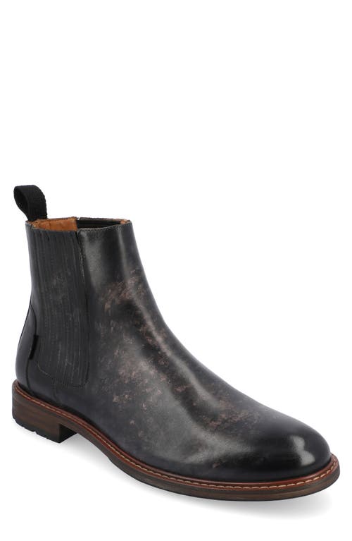 Leather Lug Sole Chelsea Boot in Midnight