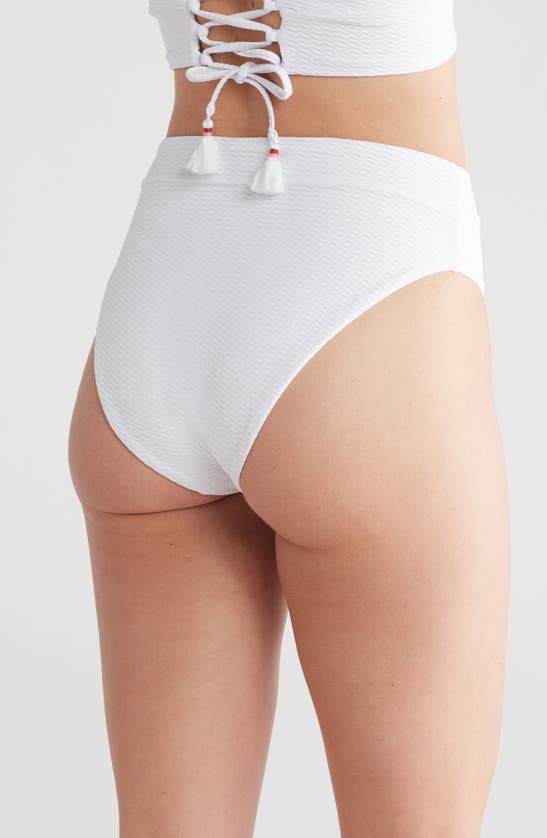 Shop Maaji Suzy Q Reversible Bikini Bottoms In White