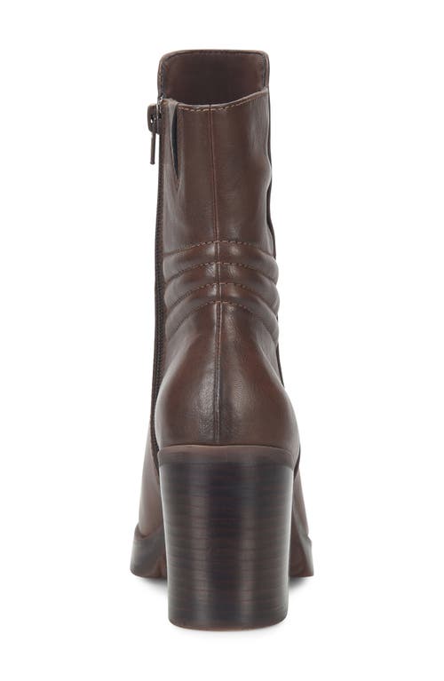Korks Moergan Side Zip Boot In Dark Brown