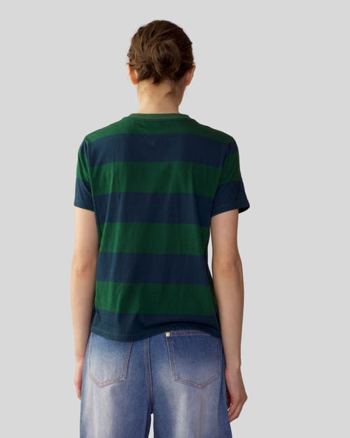 Cynthia Rowley STRIPE T-SHIRT in Green at Nordstrom, Size X-Small