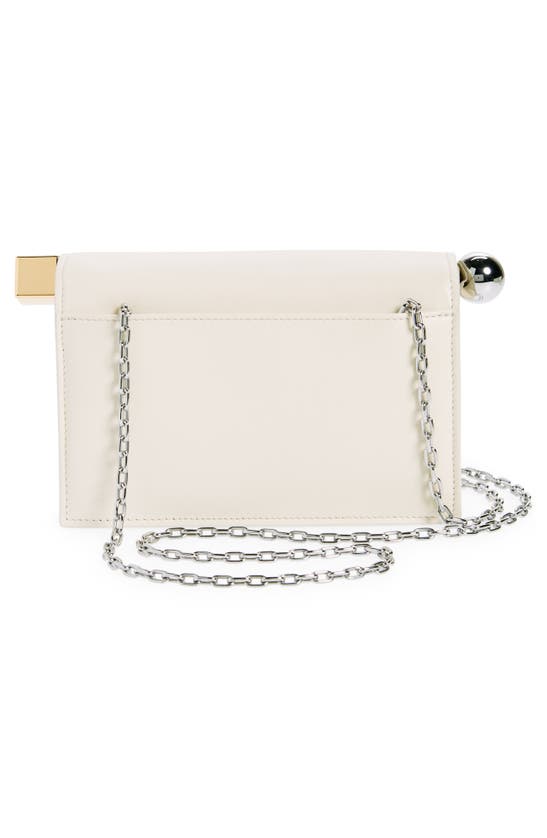 Shop Jacquemus La Petite Pochette Rond Carré Clutch In Light Ivory 115