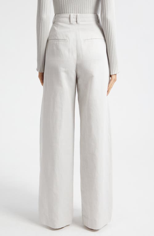 Shop Vince High Waist Wide Leg Pants In Salted Glass