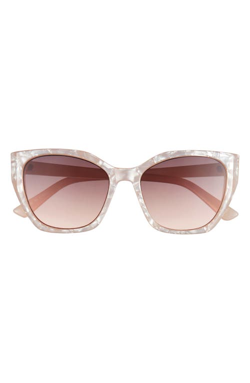 54mm Gradient Cat Eye Sunglasses in Milky Pink