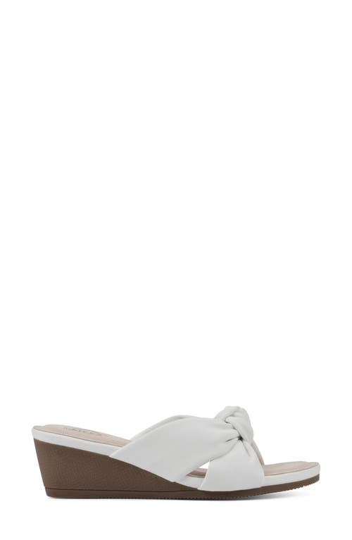 Shop Cliffs By White Mountain Candie Wedge Sandal In White/smooth