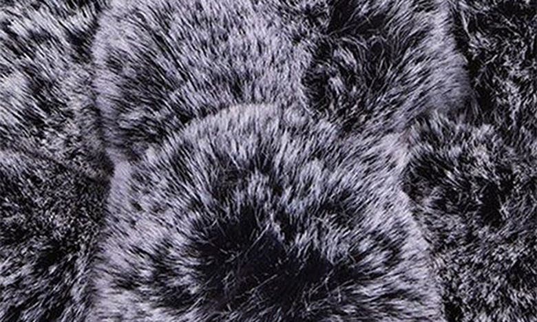 Memoi Luxe Faux Fur Pom Memory Foam Slipper In Black