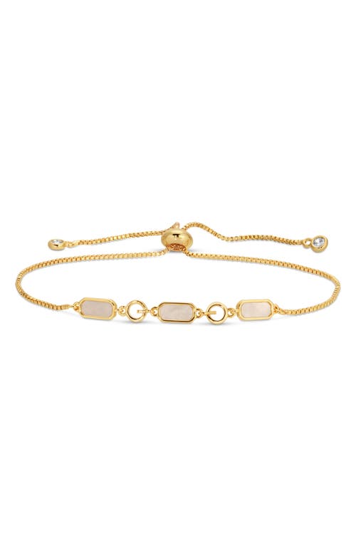 Eye Candy Los Angeles Sandy Set Of 3 Cubic Zirconia Slider Bracelets In Gold