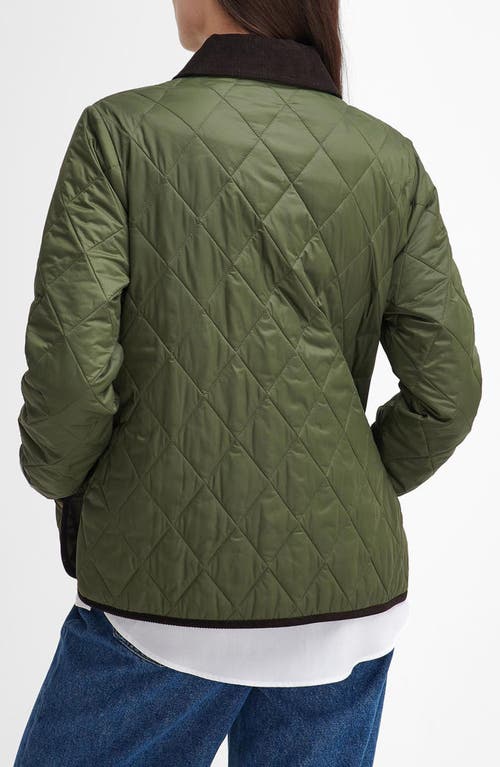 Barbour Delphinium Quilted Jacket In Olive
