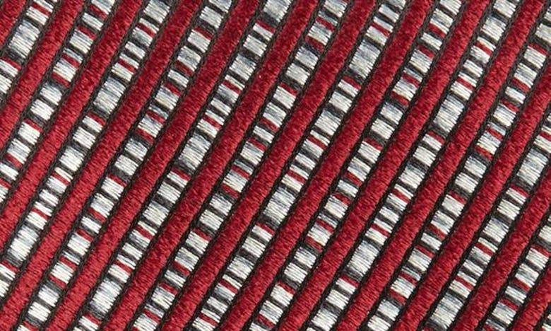 Zegna Ties Paglie Small Stripe Silk Tie In Red