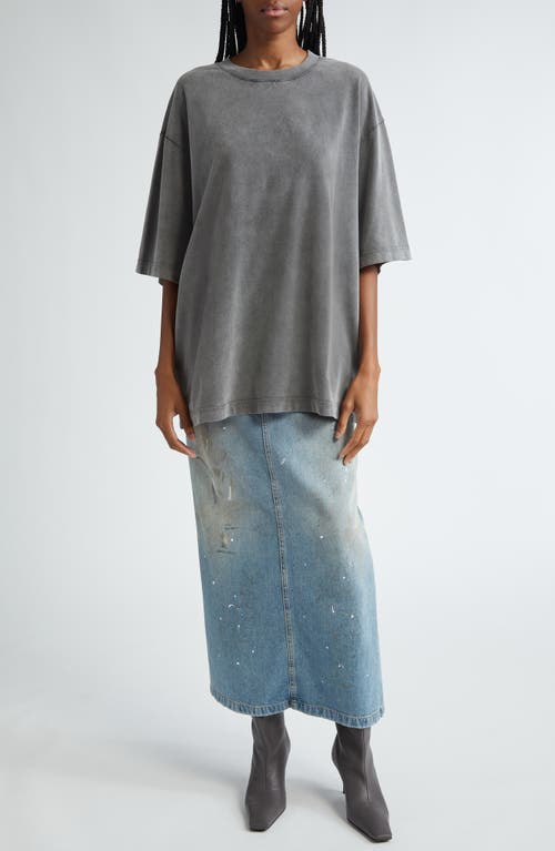 Acne Studios Exford Oversize T-shirt In Faded Black