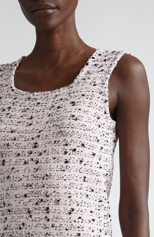 St John St. John Collection Donna Tweed Sheath Dress In Black/pink Multi
