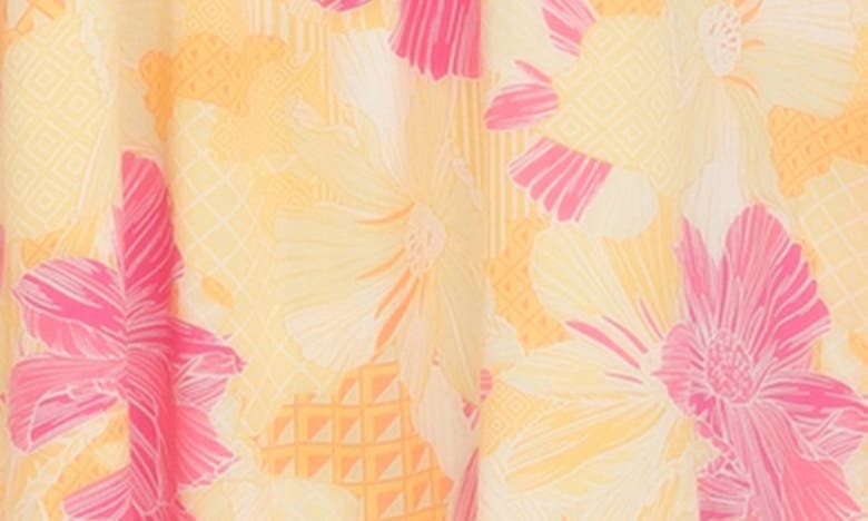 Boho Me Scoop Neck Spaghetti Strap Floral Print Maxi Dress In Patch Mango