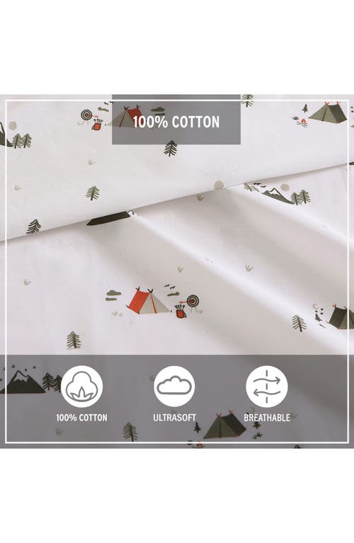 EDDIE BAUER EDDIE BAUER CASCADE CAMPING 200 THREAD COUNT 100% COTTON PERCALE SHEET SET 