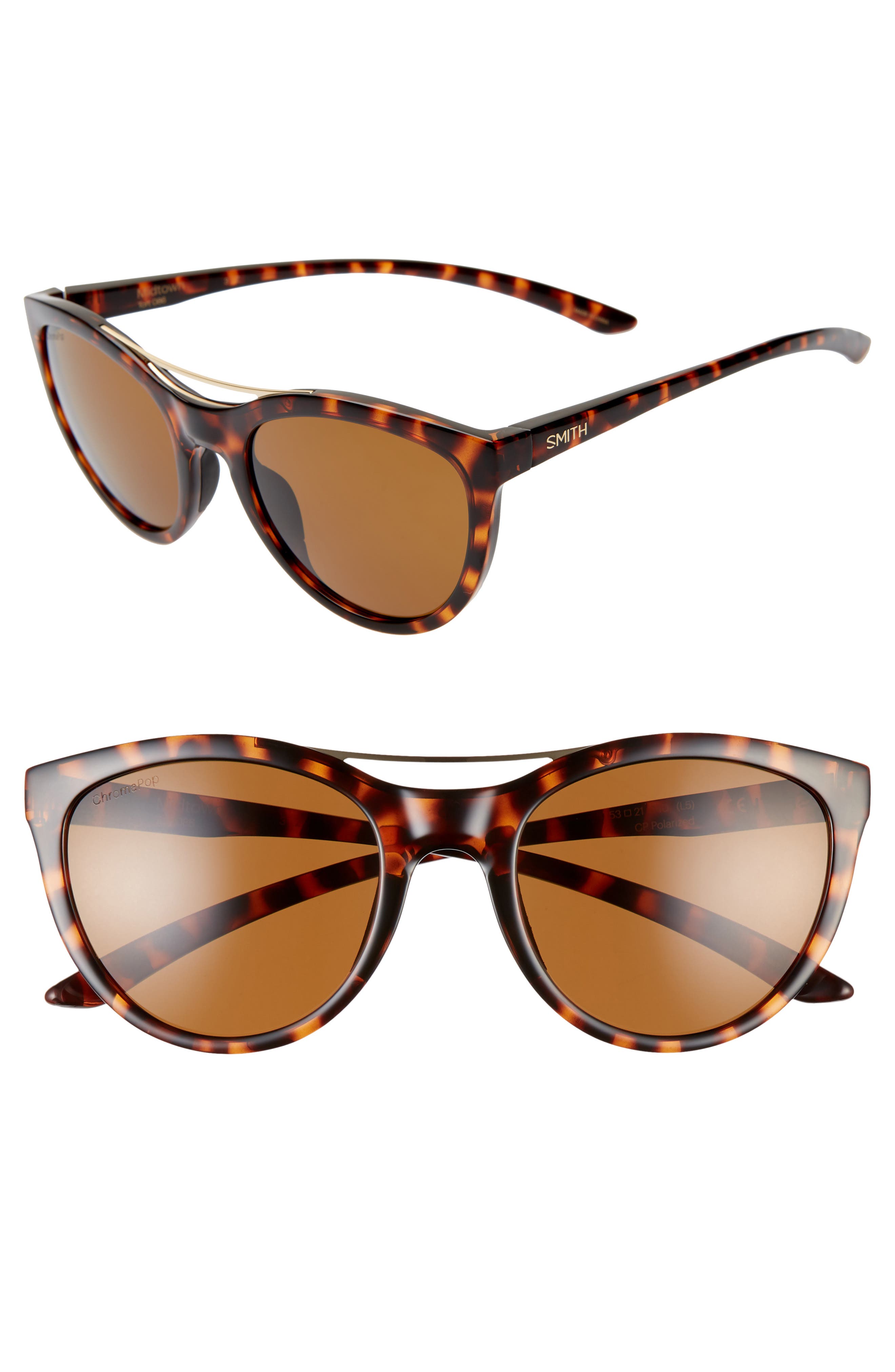 UPC 716736168814 product image for Women's Smith Midtown 53mm Chromopop(TM) Polarized Cat Eye Sunglasses - Dark Tor | upcitemdb.com