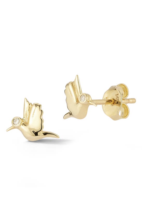 Ember Fine Jewelry Diamond Bird Stud Earrings In 14k Gold